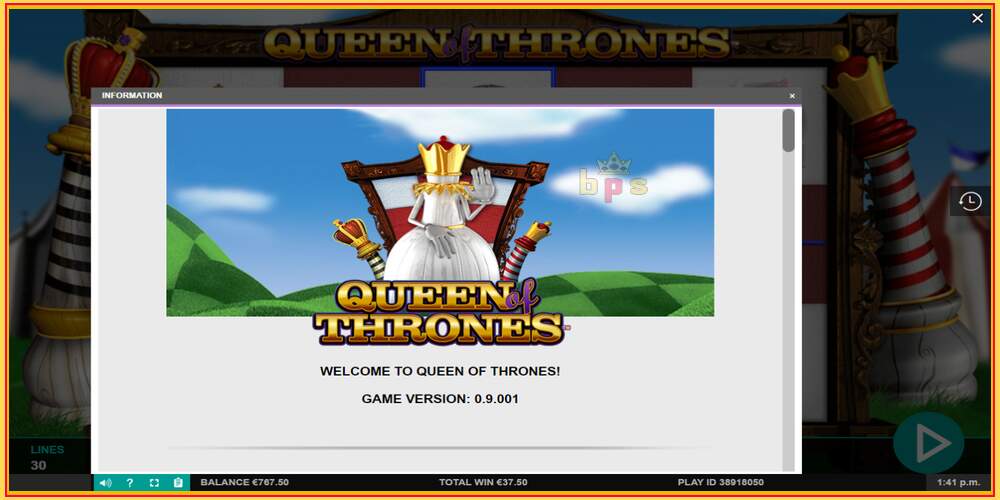 Игровой слот Queen of Thrones