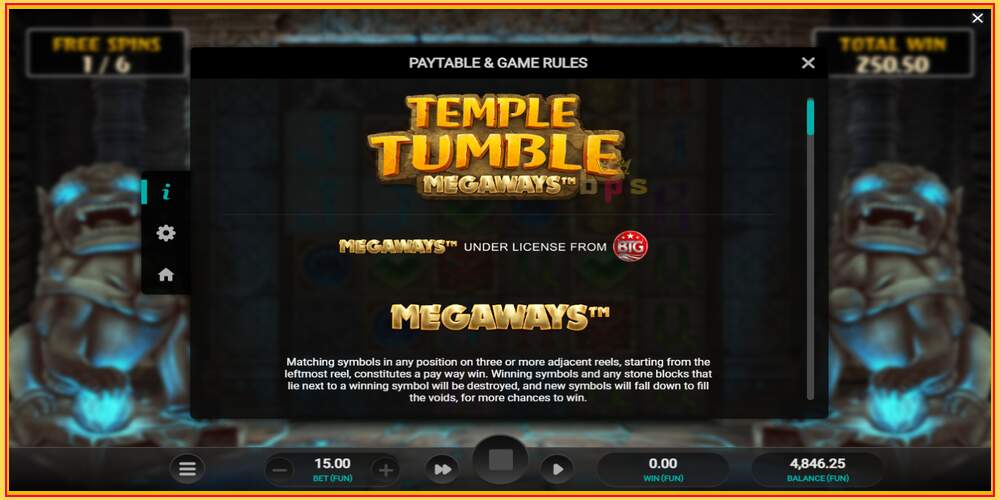 Игровой слот Temple Tumble