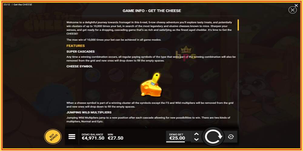 Игровой слот Get The Cheese