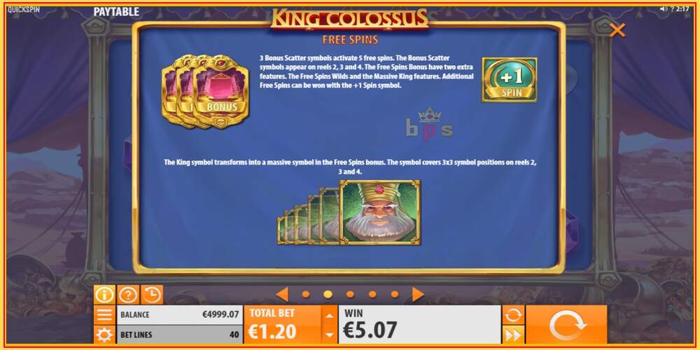 Herní slot King Colossus