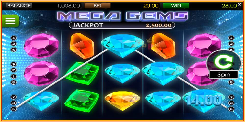 Игровой слот Mega Gems