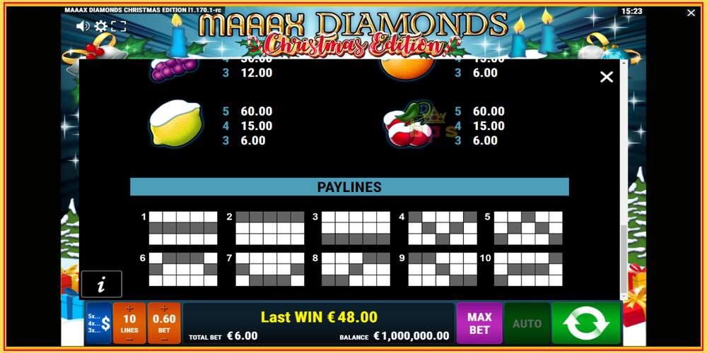 Игровой слот Maaax Diamonds Christmas Edition