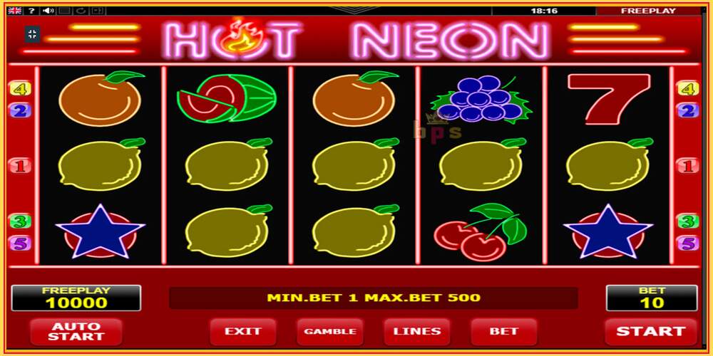 Игровой слот Hot Neon