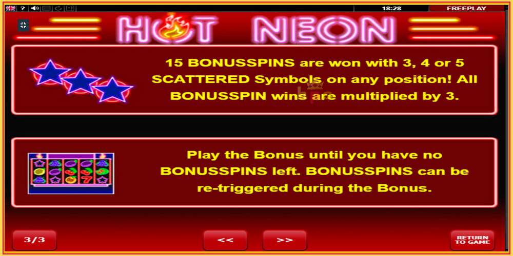 Игровой слот Hot Neon