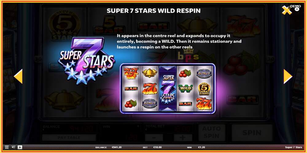 Игровой слот Super 7 Stars