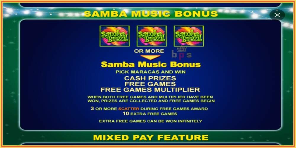 Игровой слот Samba Brazil