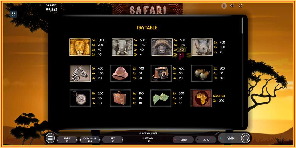 Игровой слот Safari