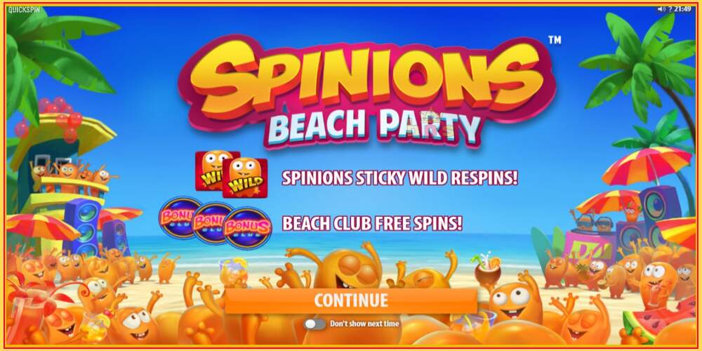 Игровой слот Spinions Beach Party