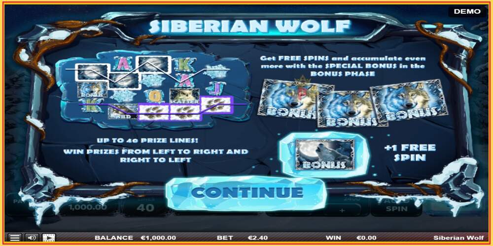 Игровой слот Siberian Wolf