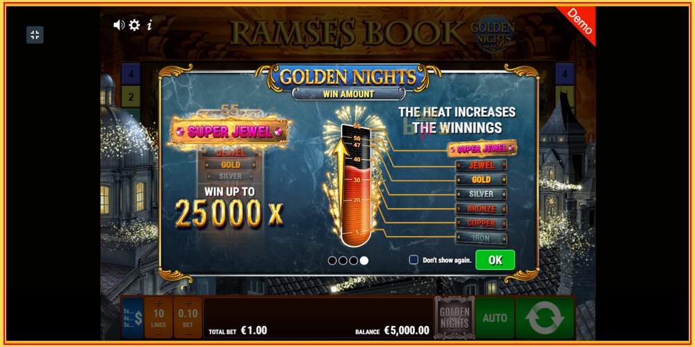 Slot di gioco Ramses Book Golden Nights