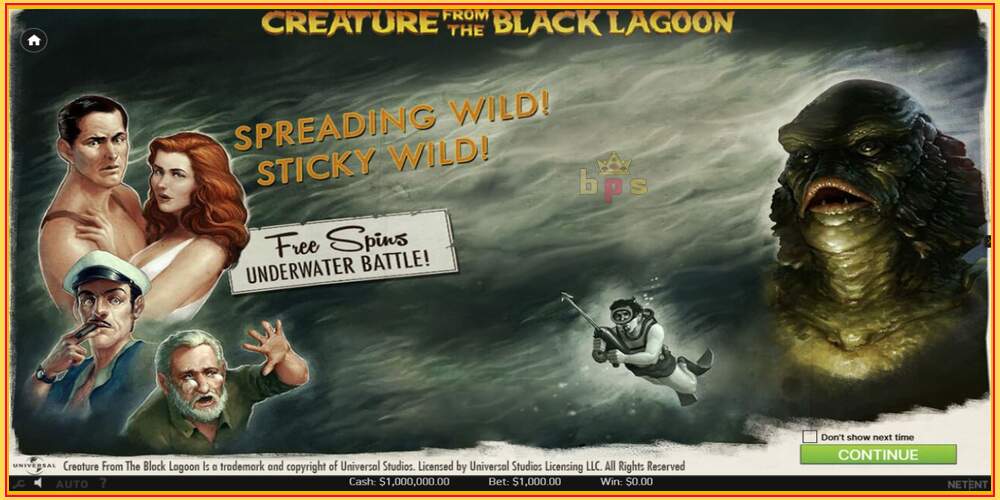 Игровой слот Creature From The Black Lagoon