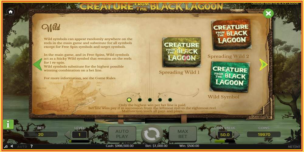 Игровой слот Creature From The Black Lagoon