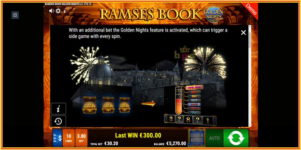 Игровой слот Ramses Book Golden Nights