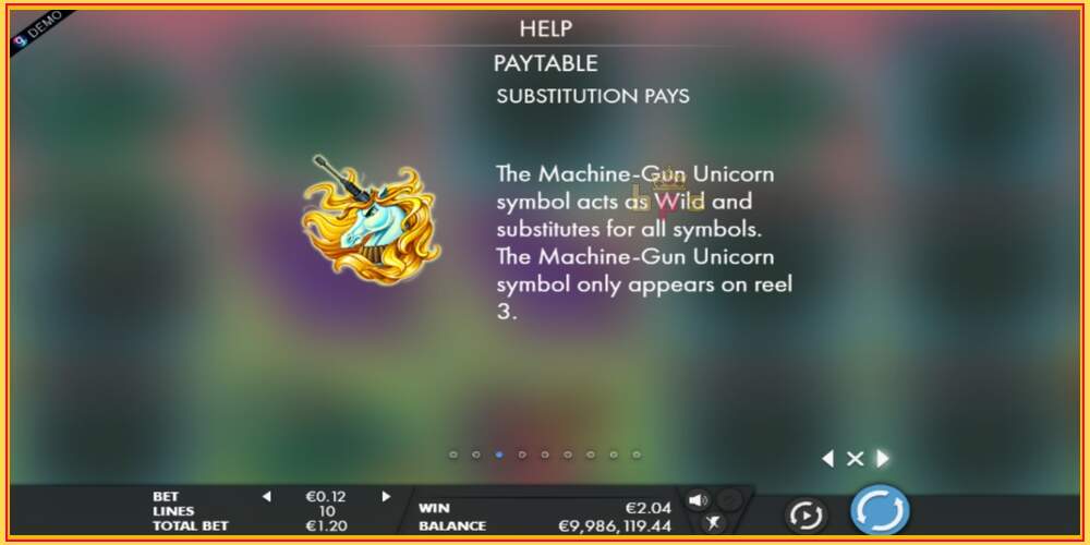 Gniazdo do gry Machine Gun Unicorn