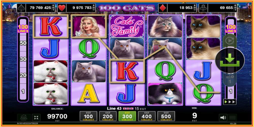 Слот за игра 100 Cats