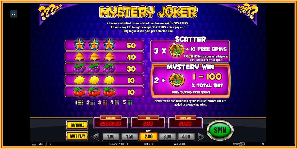 თამაშის სლოტი Mystery Joker