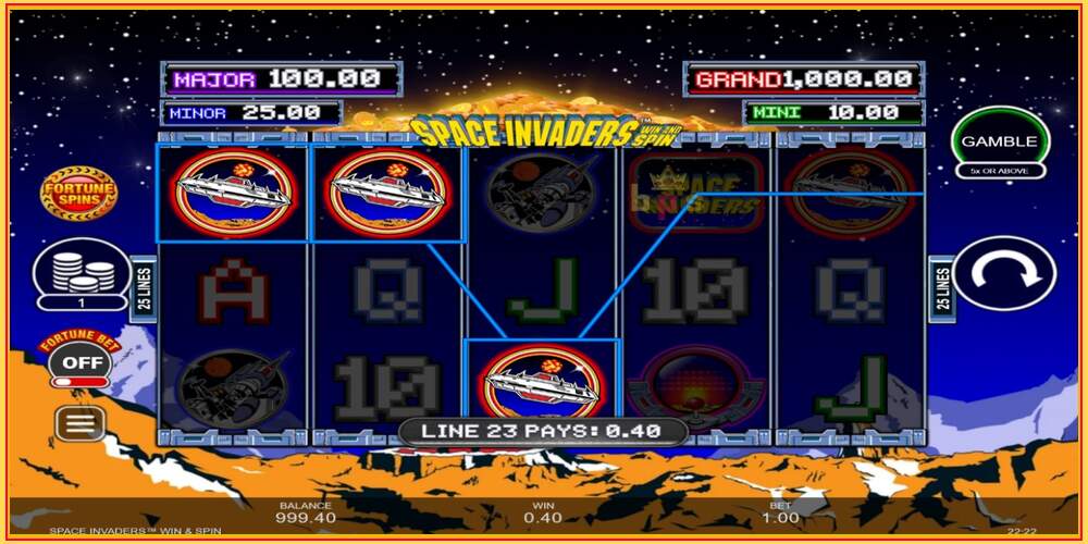 Игровой слот Space Invaders Win and Spin