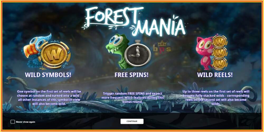 Slot de jogo Forest Mania