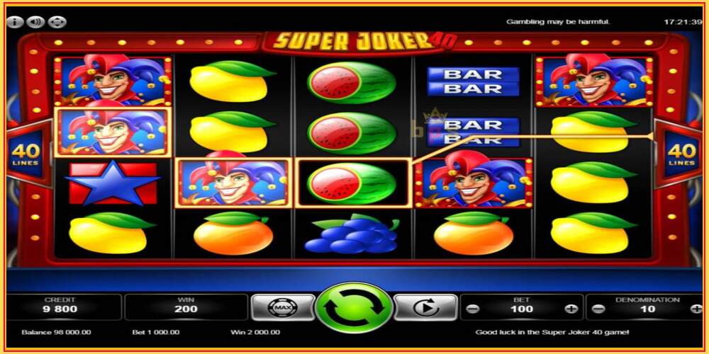 Игровой слот Super Joker 40