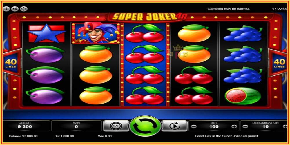 Игровой слот Super Joker 40