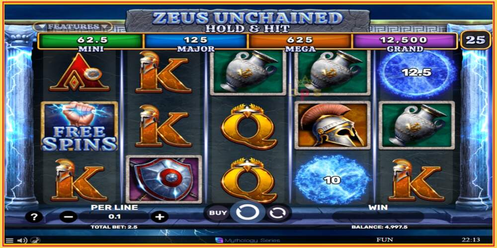 Игровой слот Zeus Unchained - Hold & Hit