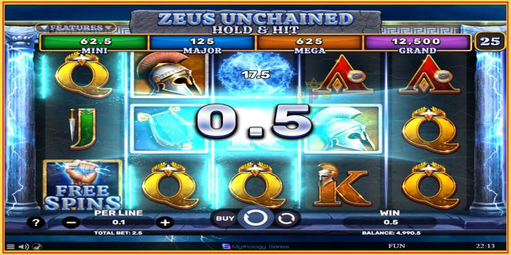 Игровой слот Zeus Unchained - Hold & Hit