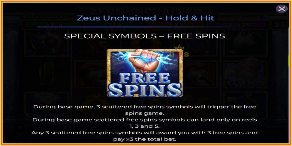 Игровой слот Zeus Unchained - Hold & Hit