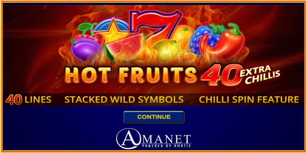 თამაშის სლოტი Hot Fruits 40 Extra Chillis