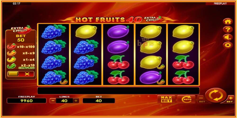 თამაშის სლოტი Hot Fruits 40 Extra Chillis