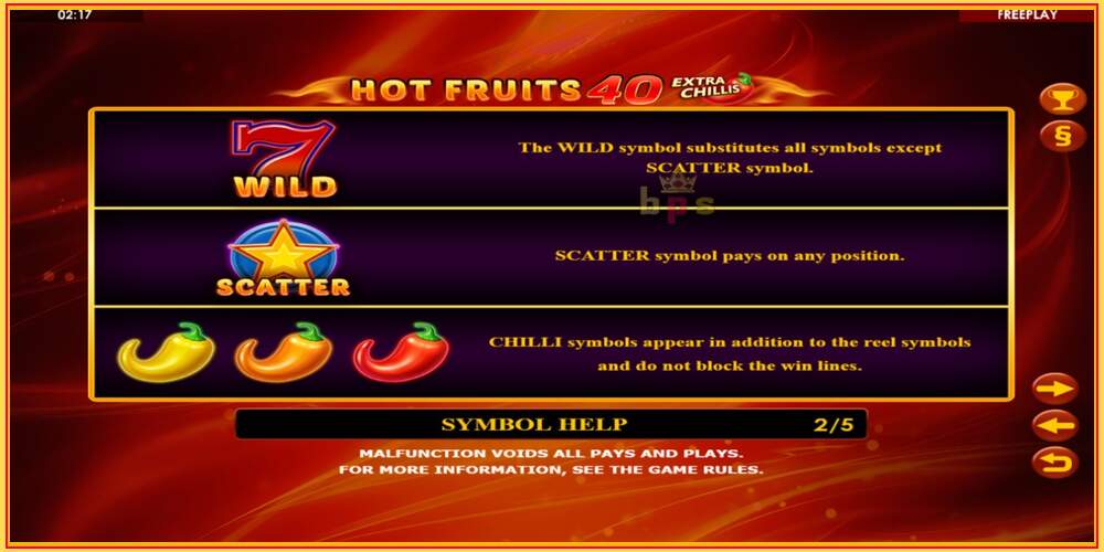 თამაშის სლოტი Hot Fruits 40 Extra Chillis