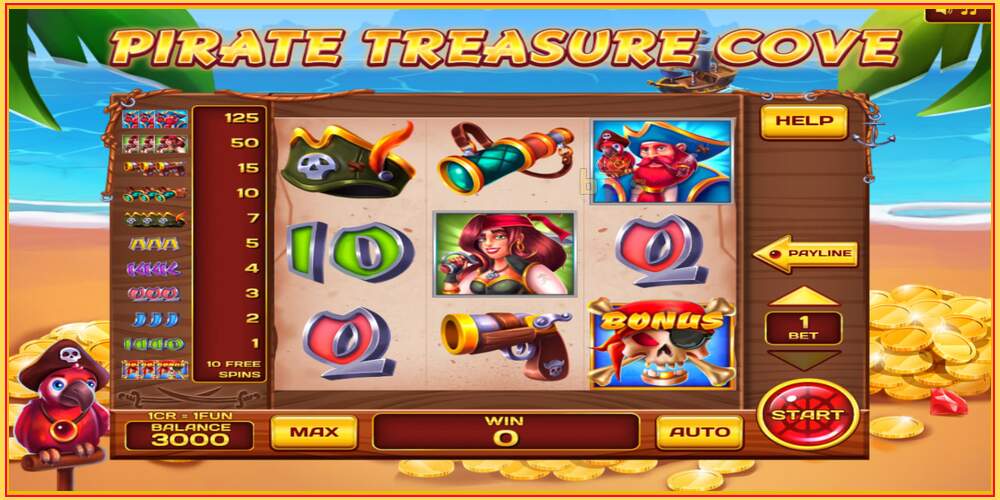 Игровой слот Pirate Treasure Cove 3x3