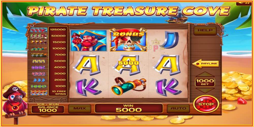 Игровой слот Pirate Treasure Cove 3x3