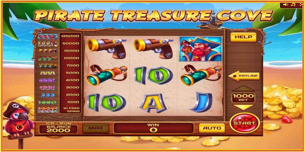 Игровой слот Pirate Treasure Cove 3x3