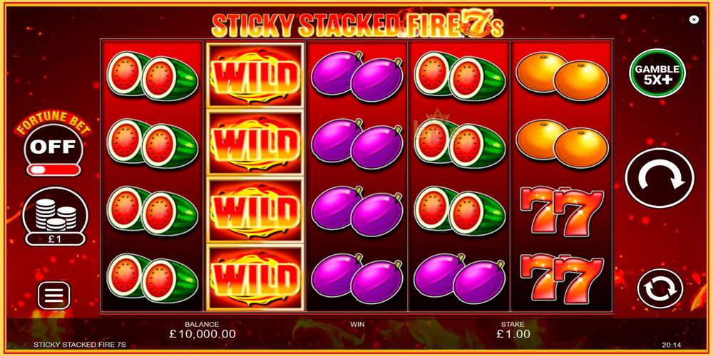 Игровой слот Sticky Stacked Fire 7s