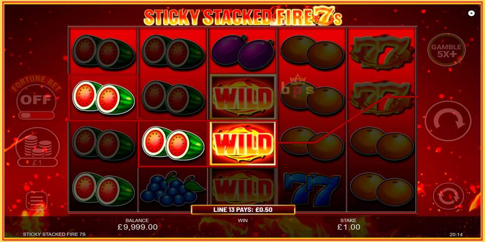 Игровой слот Sticky Stacked Fire 7s