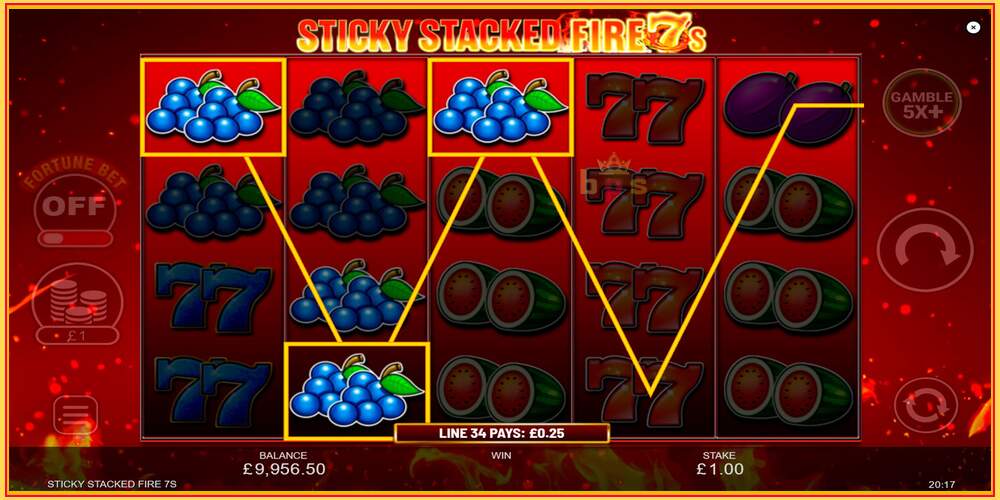 Игровой слот Sticky Stacked Fire 7s