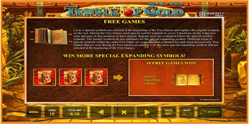 Игровой слот Book of Ra Temple of Gold