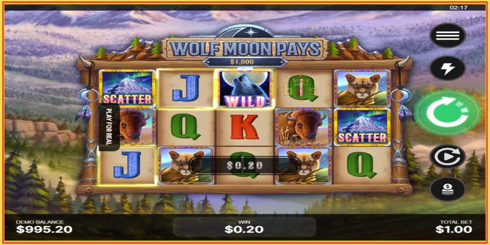 Spielautomat Wolf Moon Pays