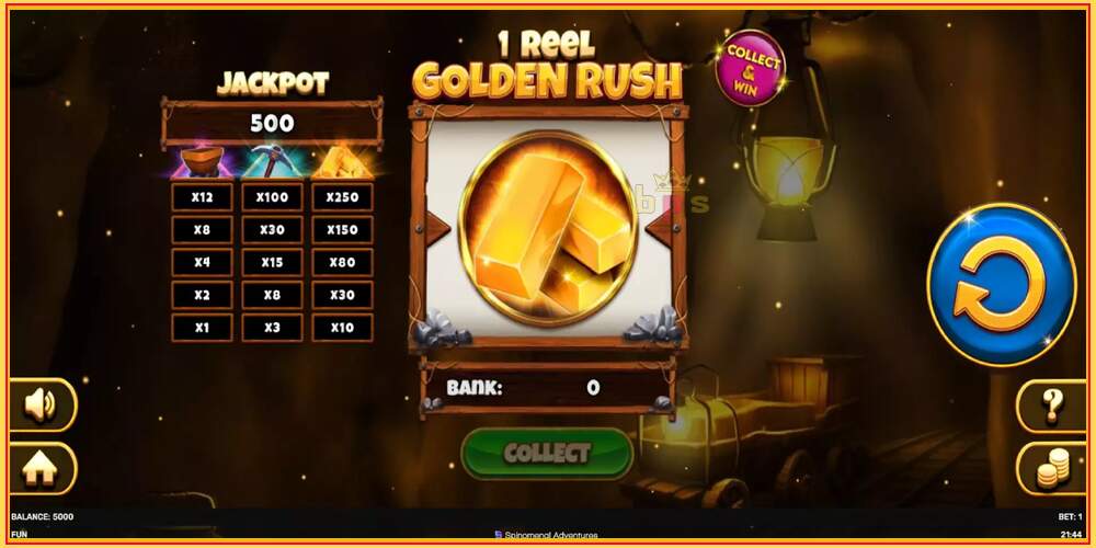 Spelslot 1 Reel Golden Rush