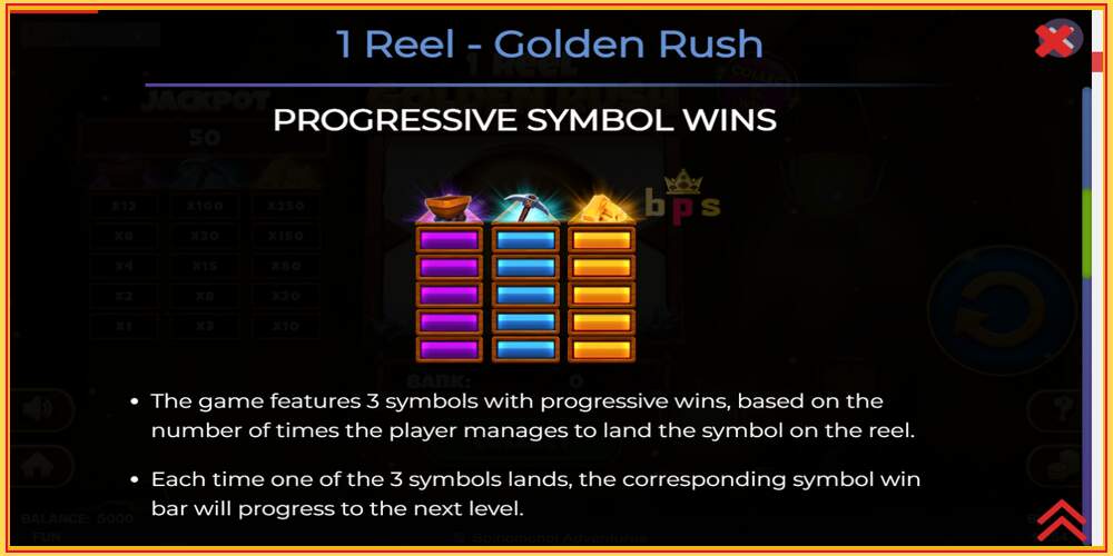 Spelslot 1 Reel Golden Rush