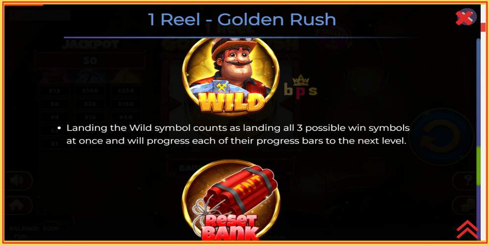 Spelslot 1 Reel Golden Rush