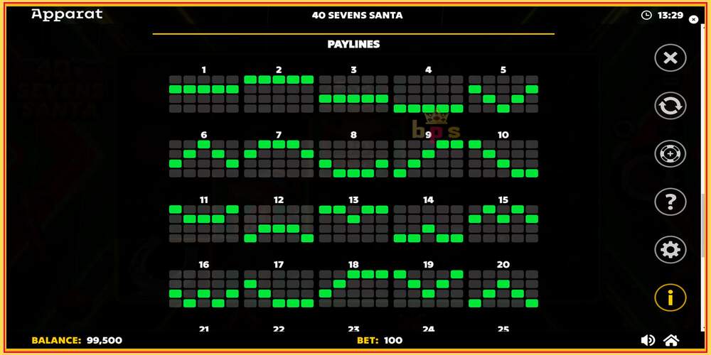 Игровой слот 40 Sevens Santa