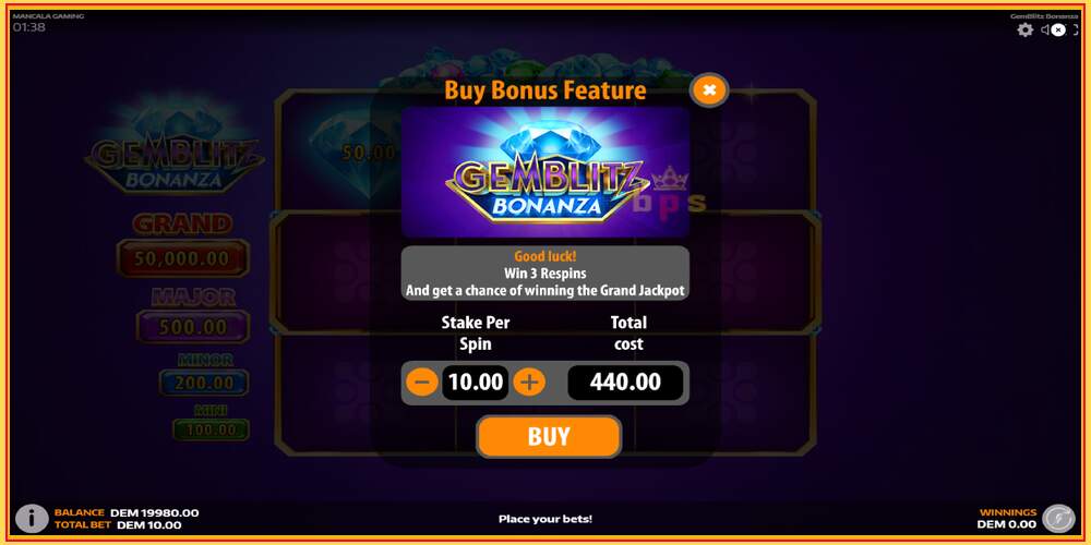 Игровой слот GemBlitz Bonanza