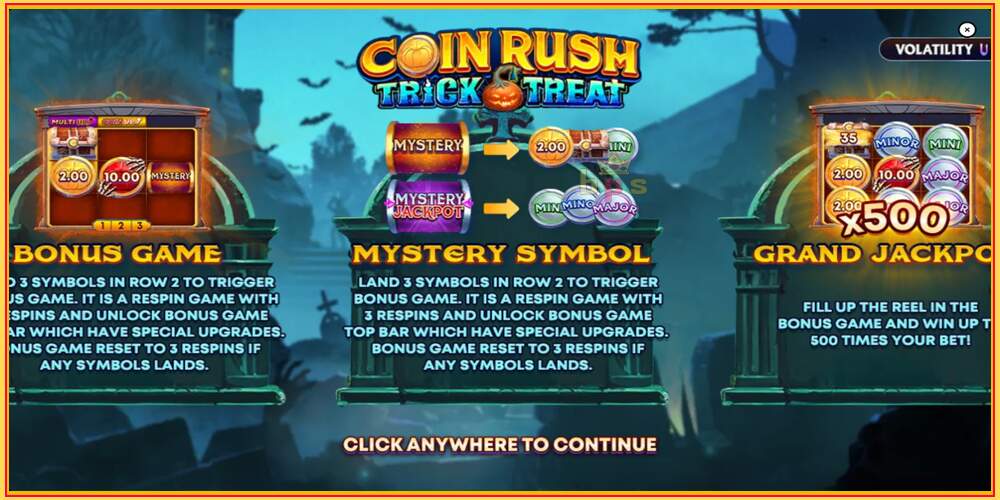 Игровой слот Coin Rush: Trick o Treat