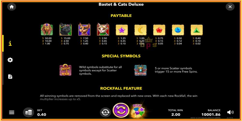 Игровой слот Bastet & Cats Deluxe