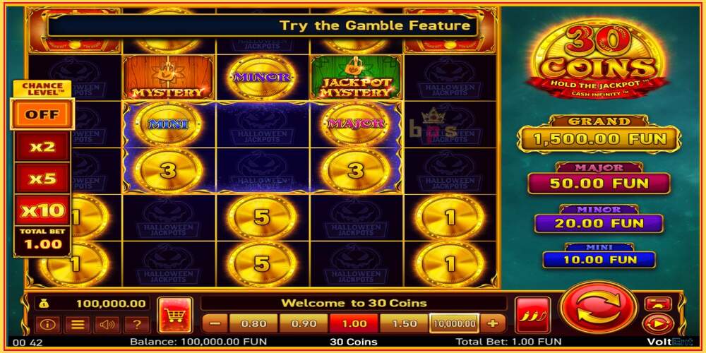 Игровой слот 30 Coins Halloween Jackpots