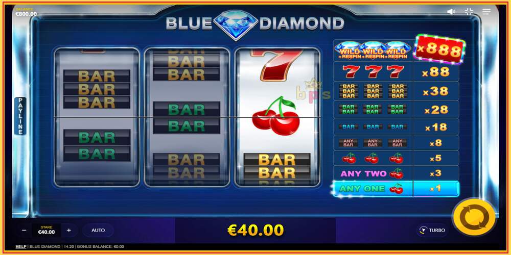 Игровой слот Blue Diamond