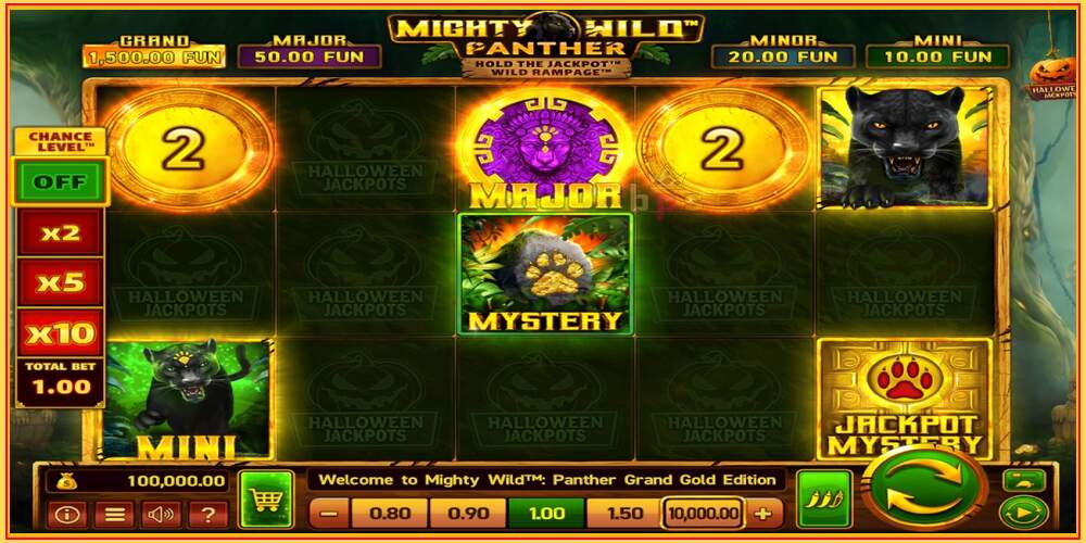 Игровой слот Mighty Wild: Panther Grand Gold Edition Halloween Jackpots