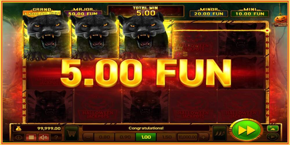 Игровой слот Mighty Wild: Panther Grand Gold Edition Halloween Jackpots