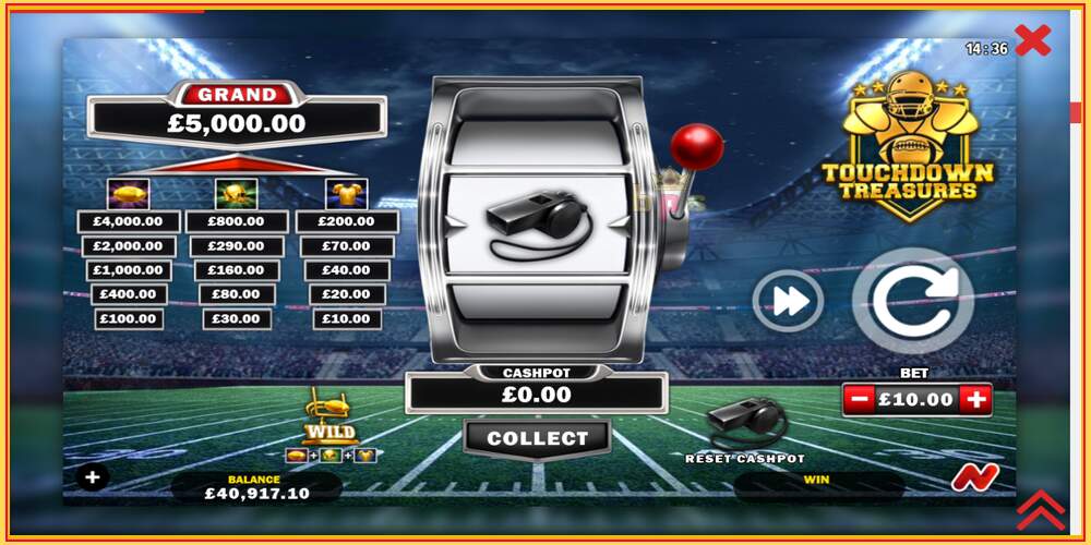 Игровой слот Touchdown Treasures